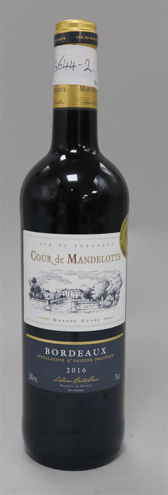 Ten bottles of Cour de Mandelotte Bordeaux